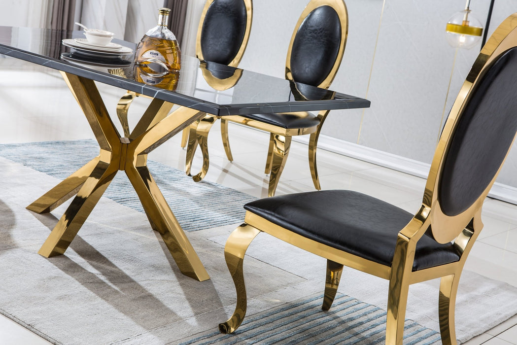 DT202GMB MARBLE DINING TABLE - ARTISAN FURNITURE