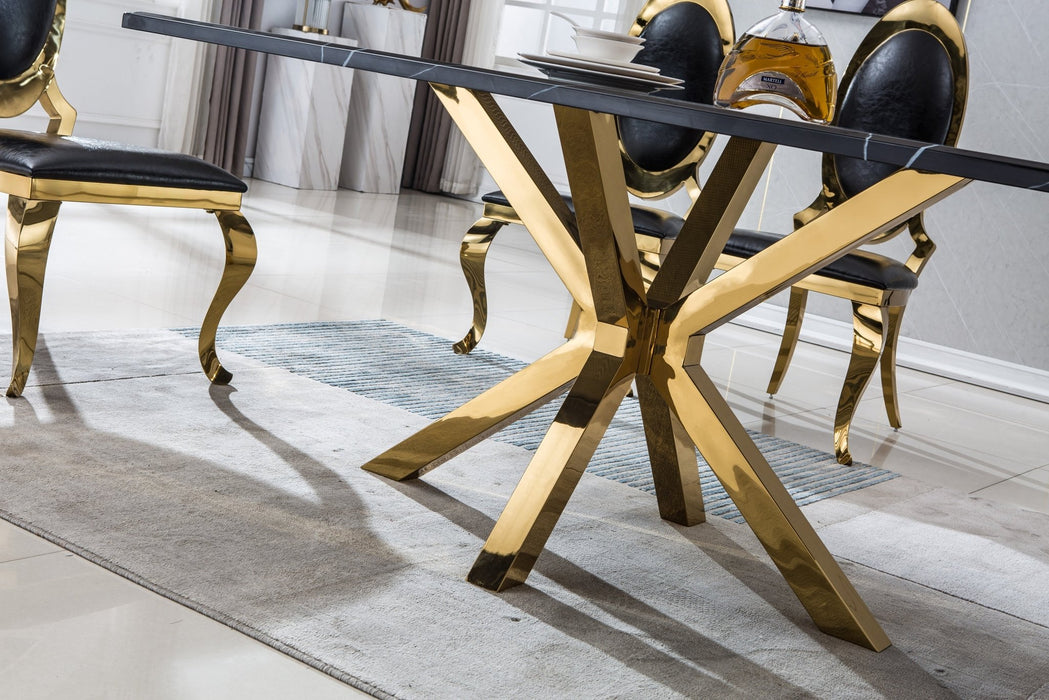 DT201GMB MARBLE DINING TABLE - ARTISAN FURNITURE