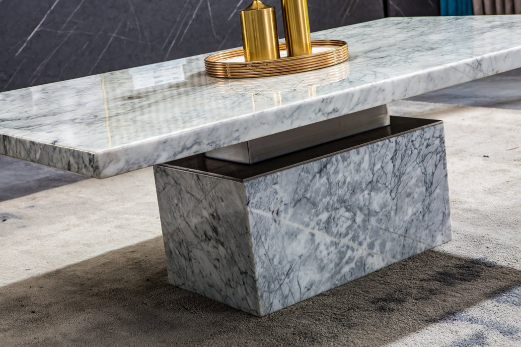 CT306BMW MARBLE COFFEE TABLE - ARTISAN FURNITURE