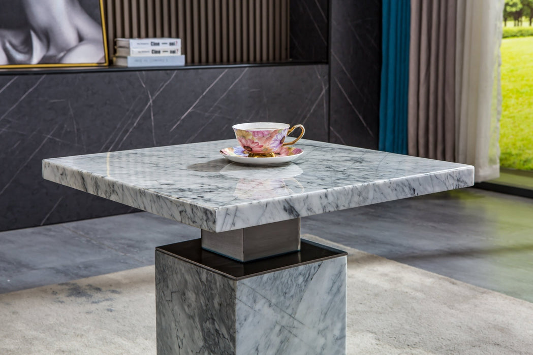 ET306BMW MARBLE END TABLE - ARTISAN FURNITURE