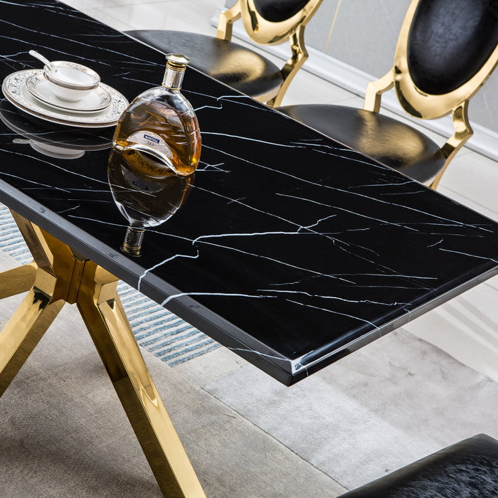 DT202GMB MARBLE DINING TABLE - ARTISAN FURNITURE