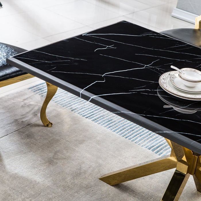 DT202GMB MARBLE DINING TABLE - ARTISAN FURNITURE