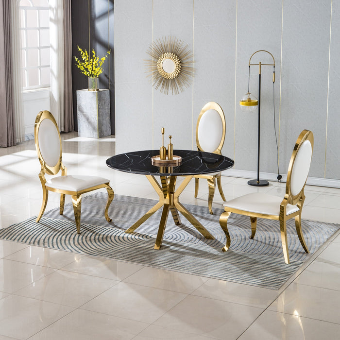 DT203GMB MARBLE DINING TABLE - ARTISAN FURNITURE