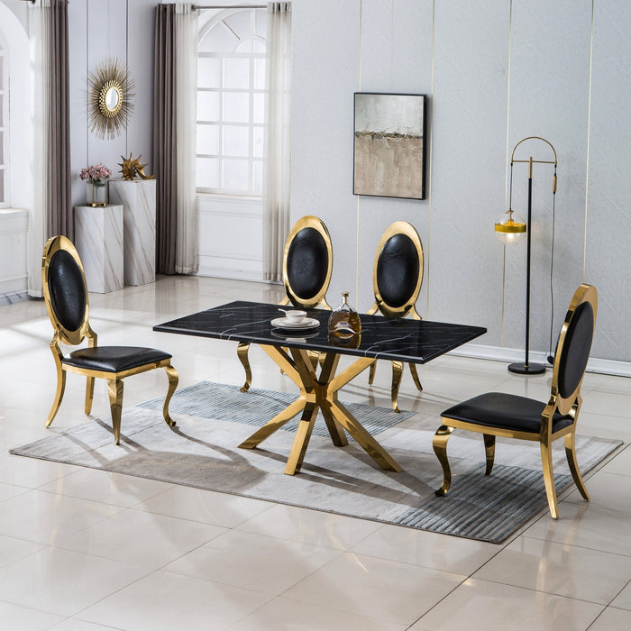 DT202GMB MARBLE DINING TABLE - ARTISAN FURNITURE