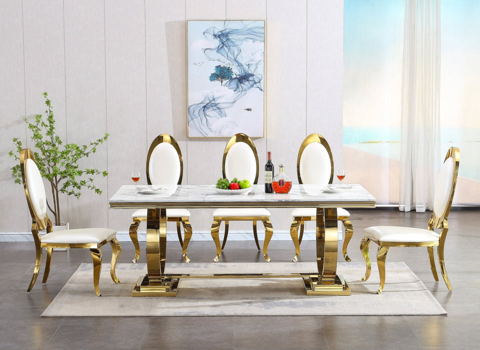 RDT316GM MARBLE DINING TABLE - ARTISAN FURNITURE