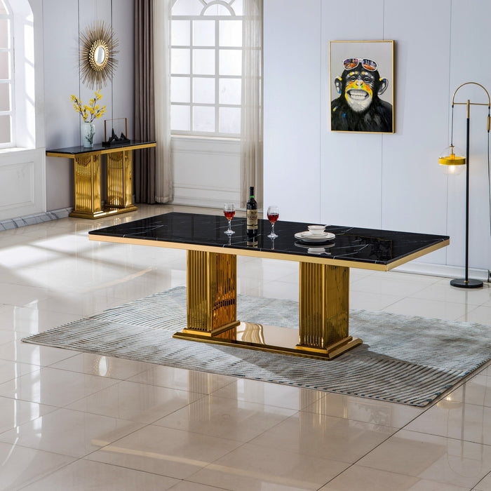 DT311GMB MARBLE DINING TABLE - ARTISAN FURNITURE